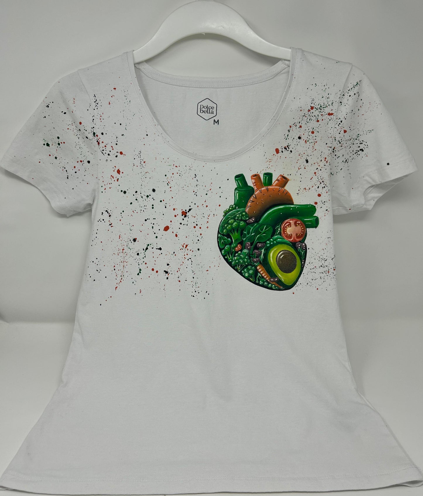 Veganes Herz - Handmade T-Shirt